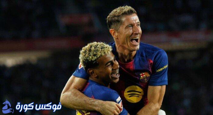 ليفاندوفسكي يتصدر تشكيل برشلونة في مواجهة إشبيلية بالدوري الإسباني